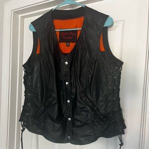 Womens leather vest